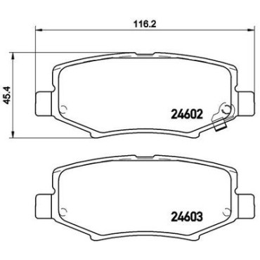 Комплект гальмівних колодок з 4 шт. дисків BREMBO p18024