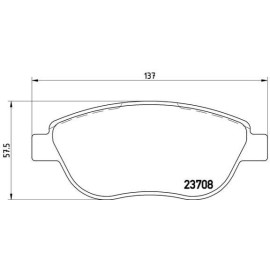 Комплект гальмівних колодок з 4 шт. дисків BREMBO p23119