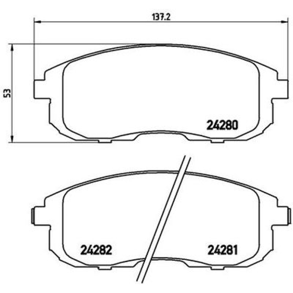 Комплект гальмівних колодок з 4 шт. дисків BREMBO p23126