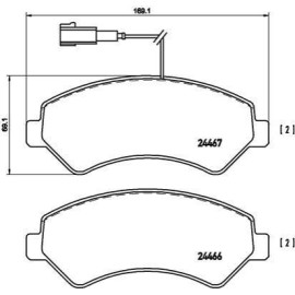 Комплект тормозных колодок из 4 шт. дисков BREMBO p23136