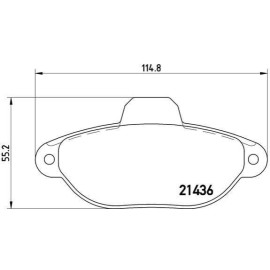 Комплект гальмівних колодок з 4 шт. дисків BREMBO p23160