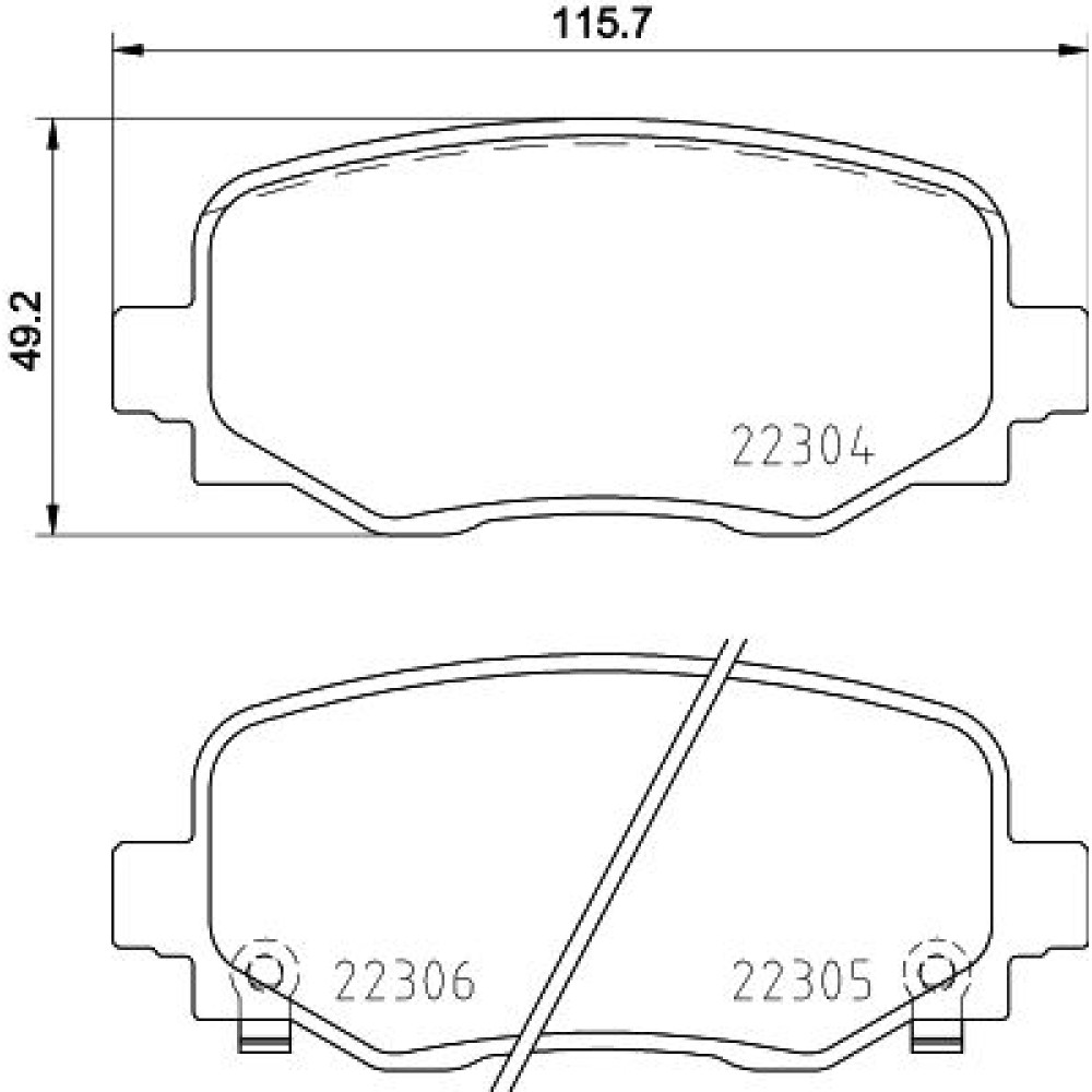 Гальмівні колодки задні BREMBO p23177