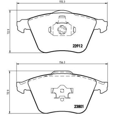 Комплект гальмівних колодок з 4 шт. дисків BREMBO p24057