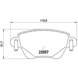 Комплект гальмівних колодок з 4 шт. дисків BREMBO p24059