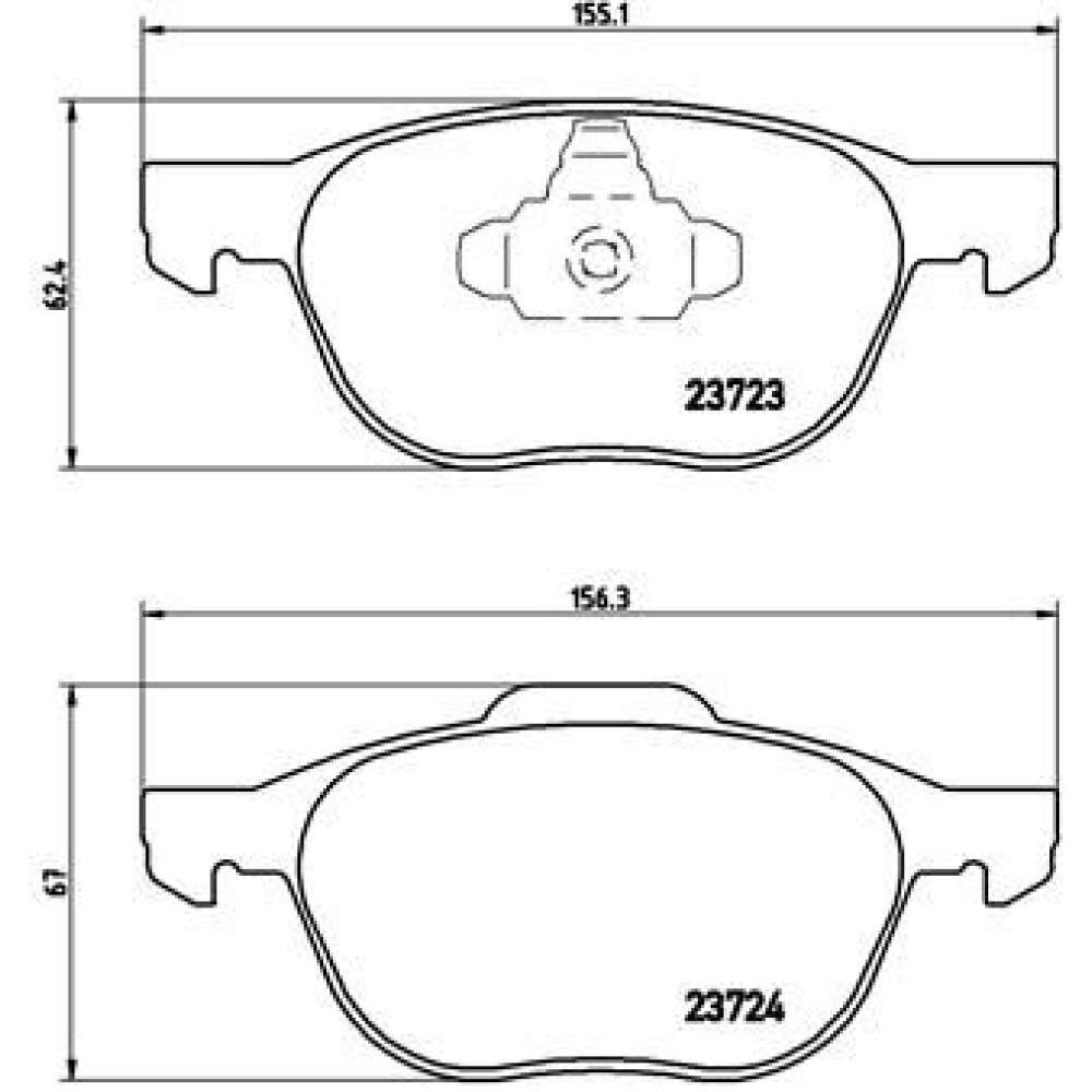 Комплект тормозных колодок из 4 шт. дисков BREMBO p24061x