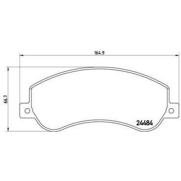 Комплект гальмівних колодок з 4 шт. дисків BREMBO p24064