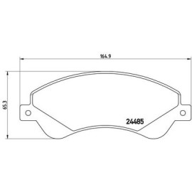 Комплект гальмівних колодок BREMBO p24065