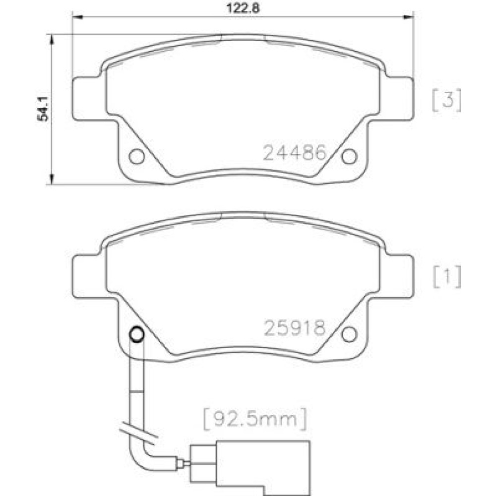Комплект тормозных колодок из 4 шт. дисков BREMBO p24066