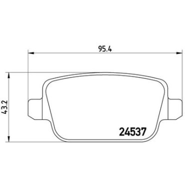 Комплект тормозных колодок из 4 шт. дисков BREMBO p24075