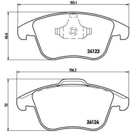 Гальмівні колодки BREMBO p24076