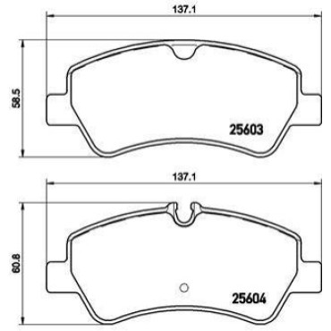Дисковые колодки BREMBO p24160