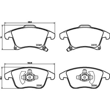 Комплект тормозных колодок из 4 шт. дисков BREMBO p24173