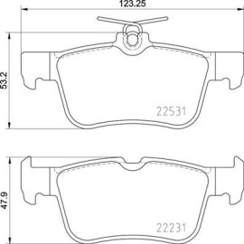 Комплект гальмівних колодок BREMBO p24175