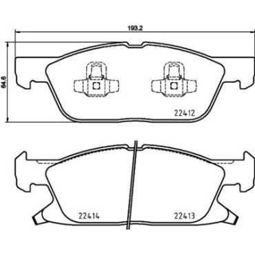 Тормозные колодки передние BREMBO p24188