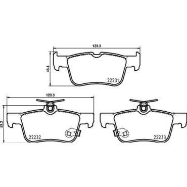 Гальмівні колодки задні BREMBO p24217