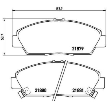 Комплект тормозных колодок из 4 шт. дисков BREMBO p28021