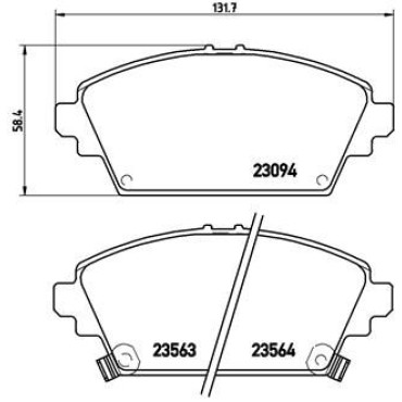 Комплект тормозных колодок из 4 шт. дисков BREMBO p28029