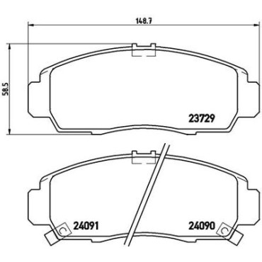 Гальмівні колодки передні BREMBO p28034