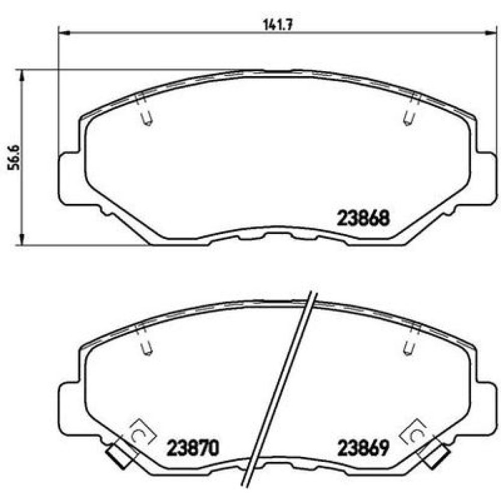 Тормозные колодки передние BREMBO p28035