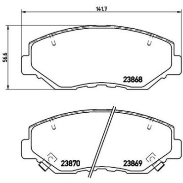 Гальмівні колодки передні BREMBO p28035
