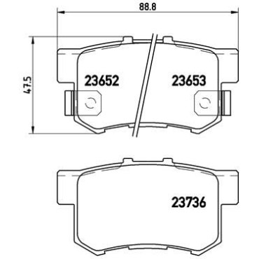 Комплект гальмівних колодок з 4 шт. дисків BREMBO p28039