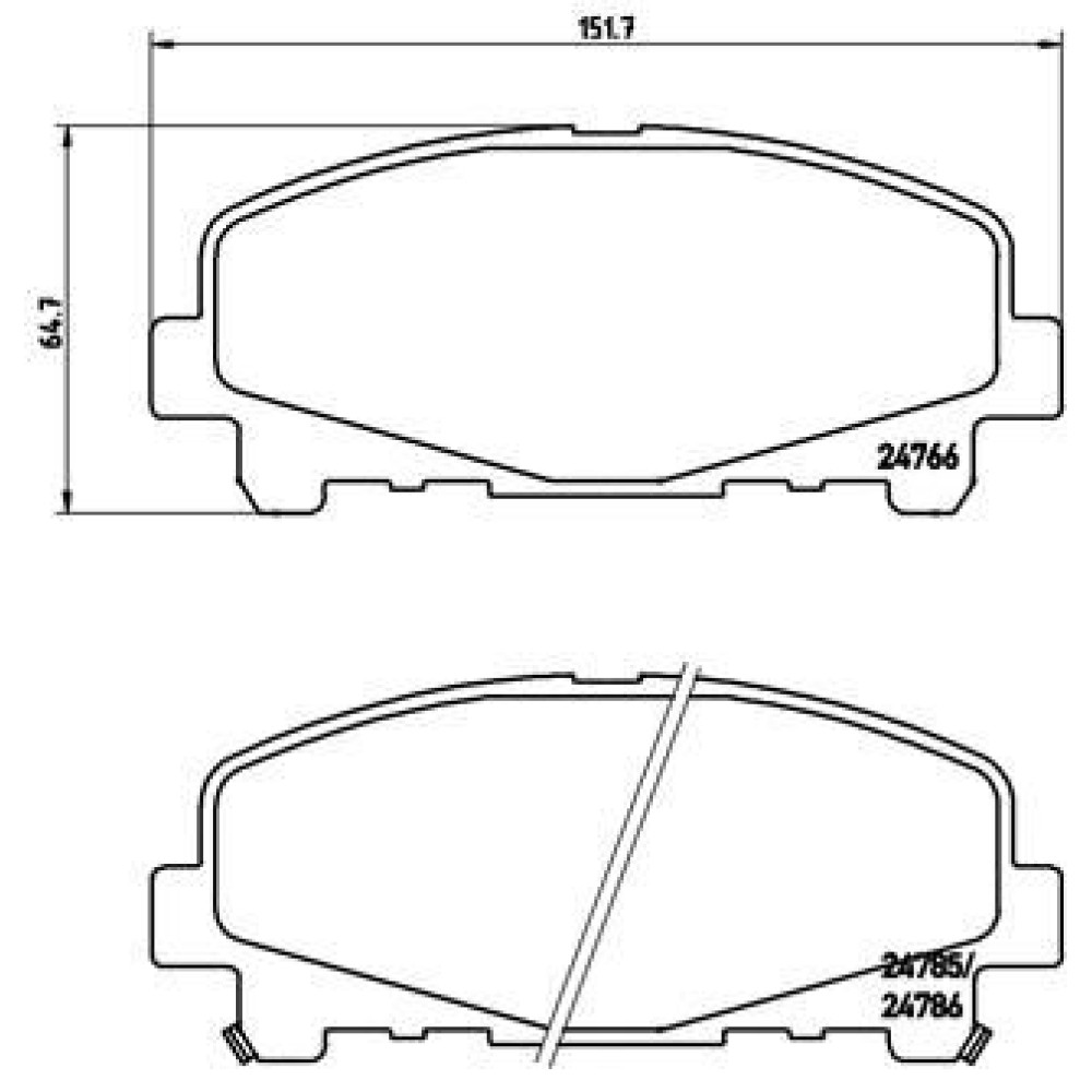 Комплект тормозных колодок из 4 шт. дисков BREMBO p28043