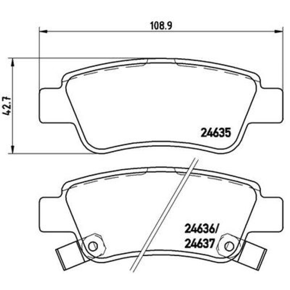 Комплект тормозных колодок из 4 шт. дисков BREMBO p28046