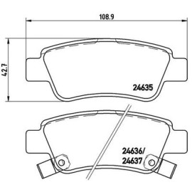 Комплект тормозных колодок из 4 шт. дисков BREMBO p28046