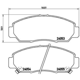 Комплект гальмівних колодок з 4 шт. дисків BREMBO p28047