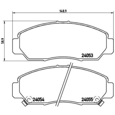 Комплект гальмівних колодок з 4 шт. дисків BREMBO p28047