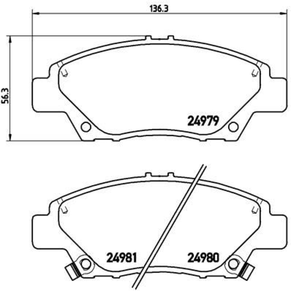 Комплект тормозных колодок из 4 шт. дисков BREMBO p28050