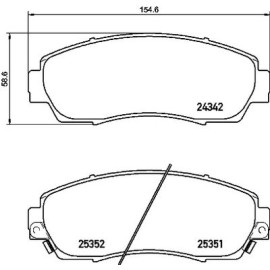 Комплект тормозных колодок из 4 шт. дисков BREMBO p28068