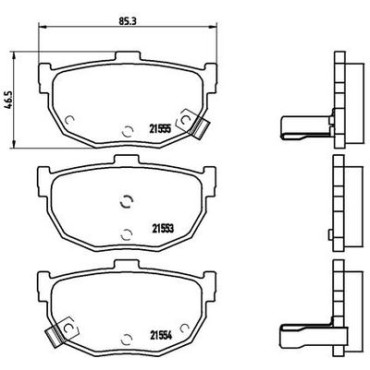 Комплект гальмівних колодок з 4 шт. дисків BREMBO p30003