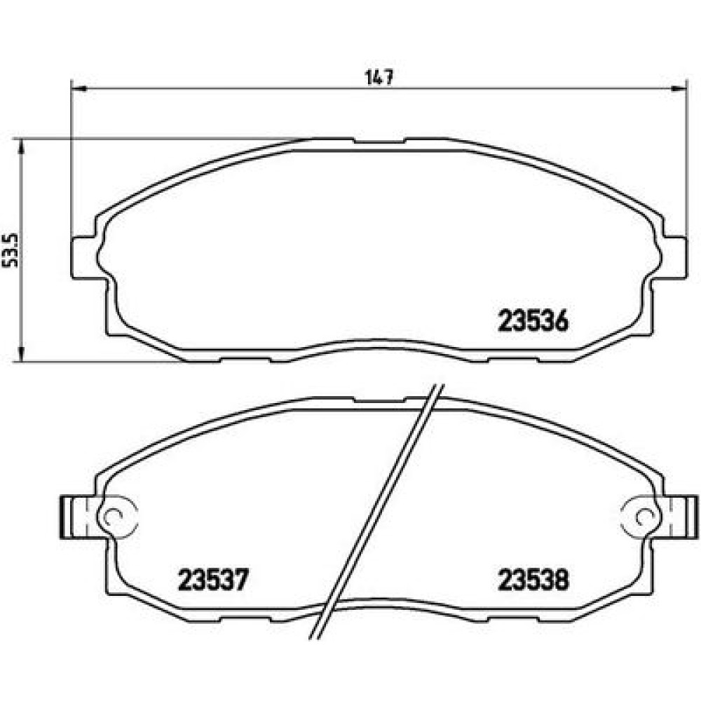 Комплект тормозных колодок из 4 шт. дисков BREMBO p30010