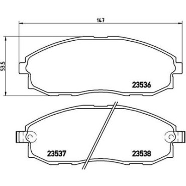 Комплект гальмівних колодок з 4 шт. дисків BREMBO p30010