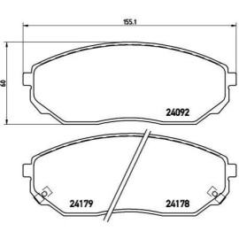 Комплект тормозных колодок из 4 шт. дисков BREMBO p30019