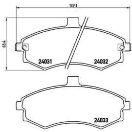 BREMBO p30020 Комплект гальмівних колодок з 4 шт. дисків BREMBO p30020