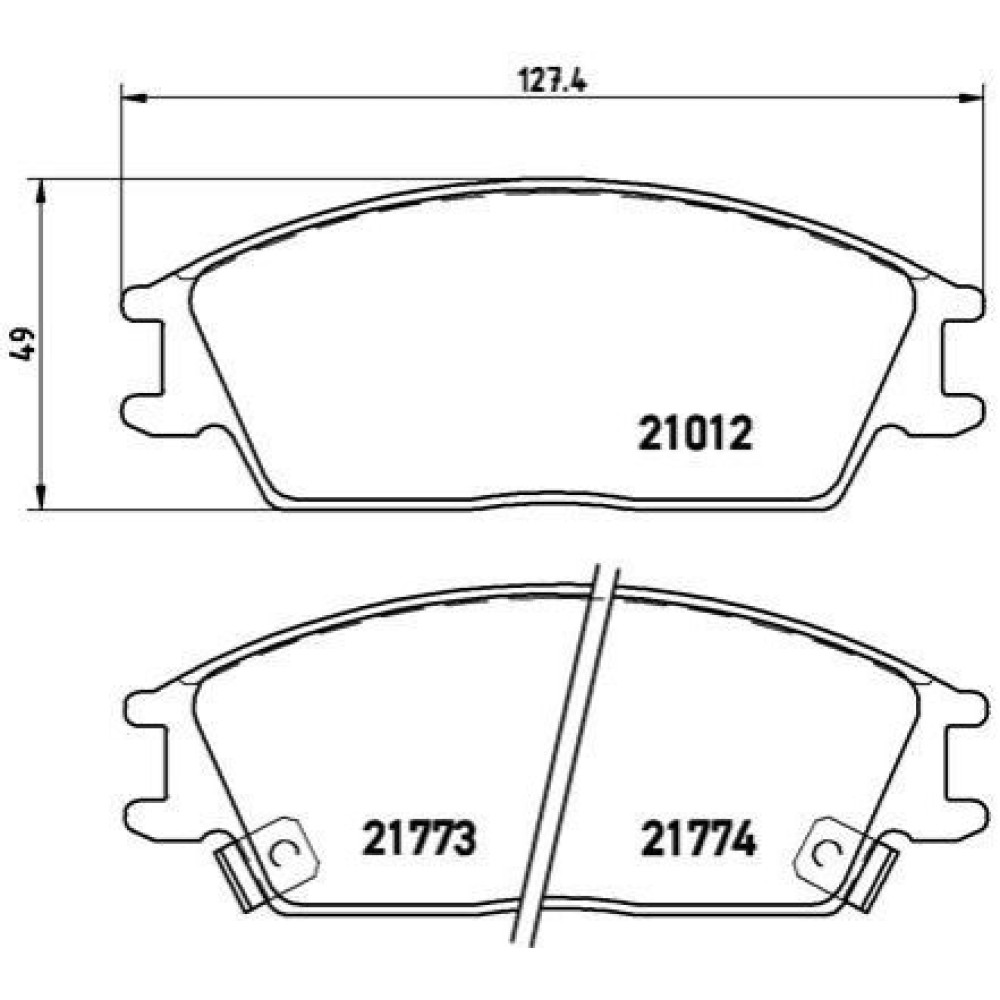 Комплект гальмівних колодок з 4 шт. дисків BREMBO p30024