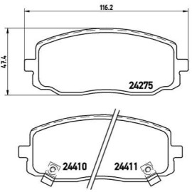 BREMBO p30032 Комплект тормозных колодок из 4 шт. дисков BREMBO p30032
