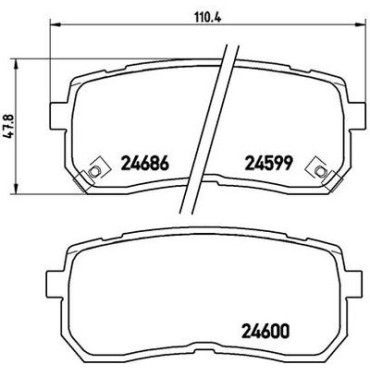 Комплект тормозных колодок из 4 шт. дисков BREMBO p30035