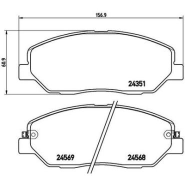 Гальмівні колодки передні BREMBO p30036