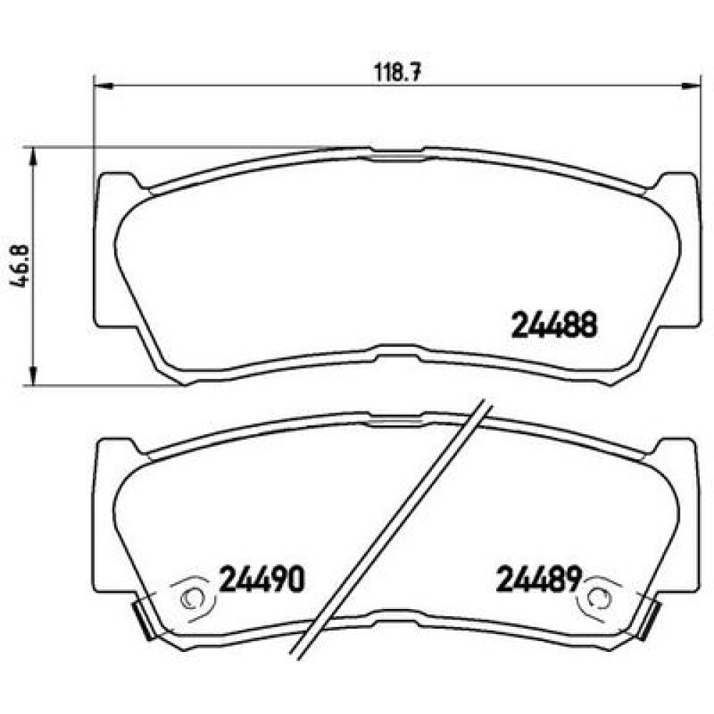 Комплект гальмівних колодок з 4 шт. дисків BREMBO p30037