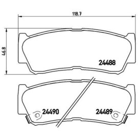 Комплект гальмівних колодок з 4 шт. дисків BREMBO p30037