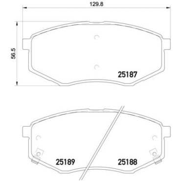 Комплект тормозных колодок из 4 шт. дисков BREMBO p30055