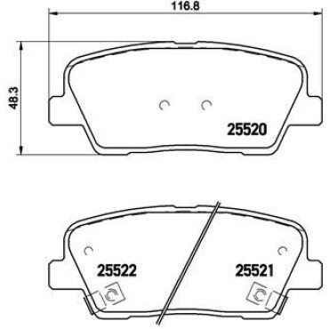 Комплект тормозных колодок из 4 шт. дисков BREMBO p30063