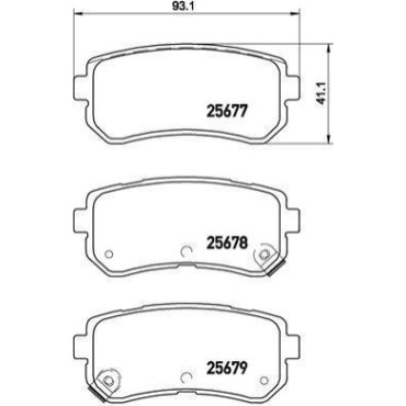 Тормозные колодки задние BREMBO p30068