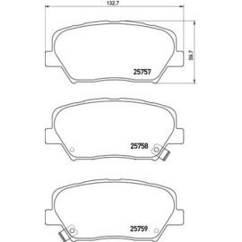 Комплект гальмівних колодок BREMBO p30070