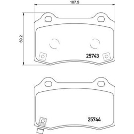 BREMBO p30074 Комплект дискових гальмівних колодок BREMBO p30074
