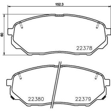 Комплект тормозных колодок из 4 шт. дисков BREMBO p30086
