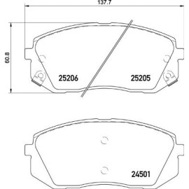 Комплект гальмівних колодок BREMBO p30093